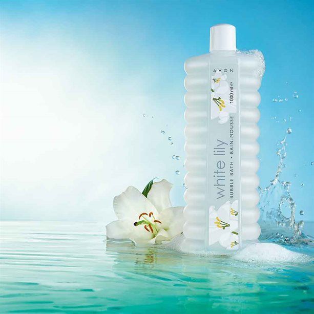 Avon White Lily Bubble Bath - 1 litre