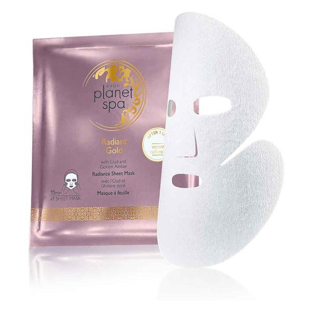 Avon Planet Spa Radiant Gold Sheet Mask